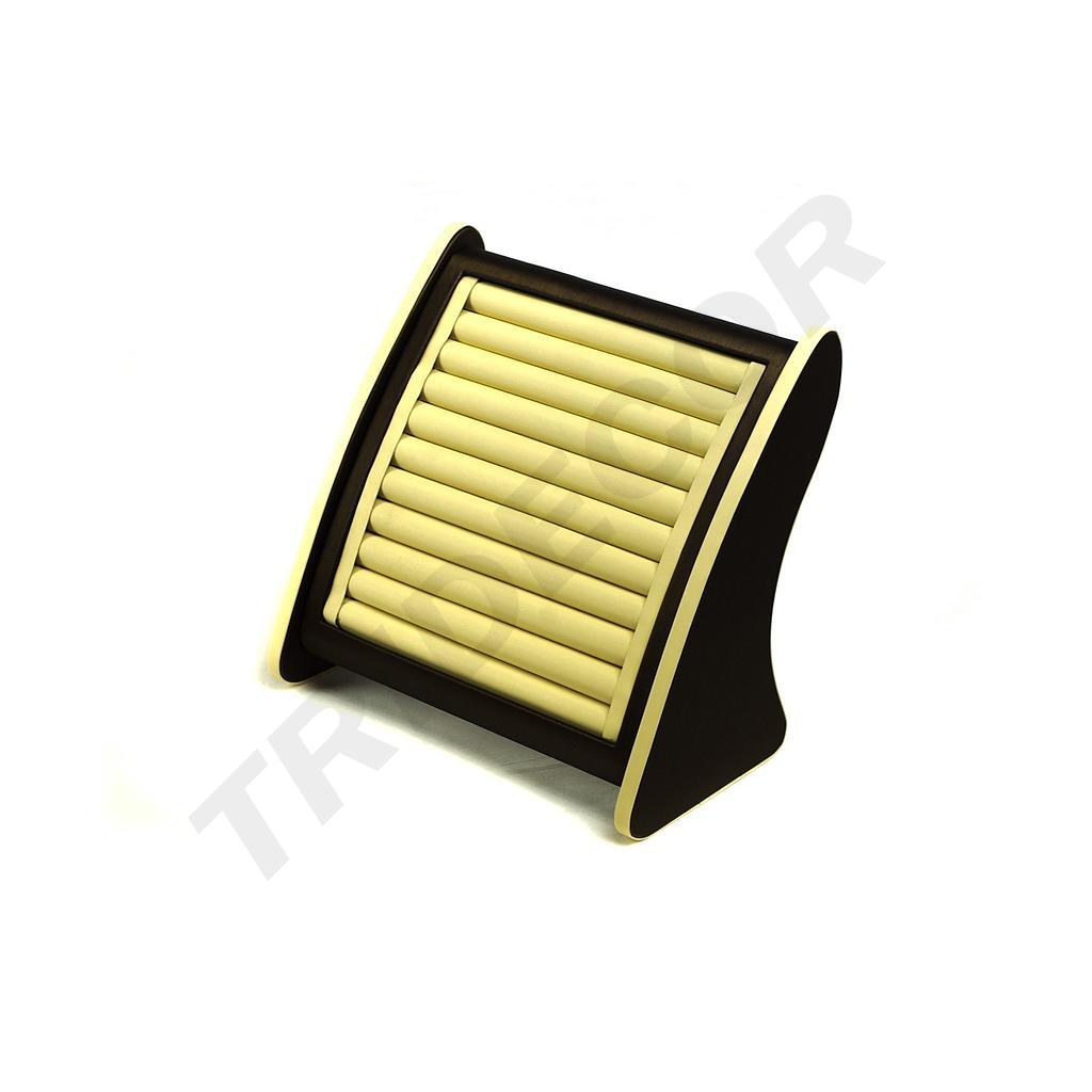 戒指展示架 香草色/巧克力色皮革 Expositor para Anillos Polipiel Vainilla/Chocolate