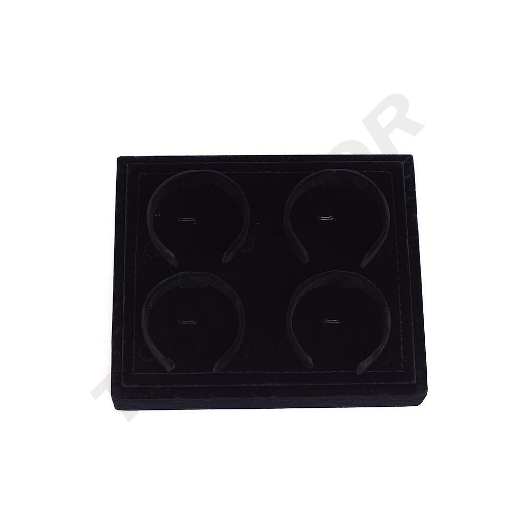 Bandeja Para Pulseras (Y Anillo O Colgante) Terciopelo Negro
