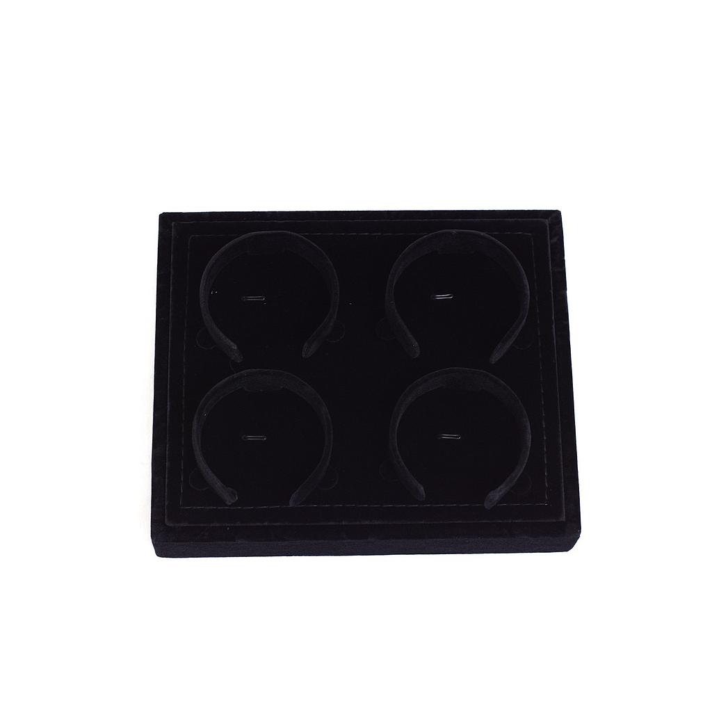 Tray for Bracelets (and Ring or Pendant), Black Velvet