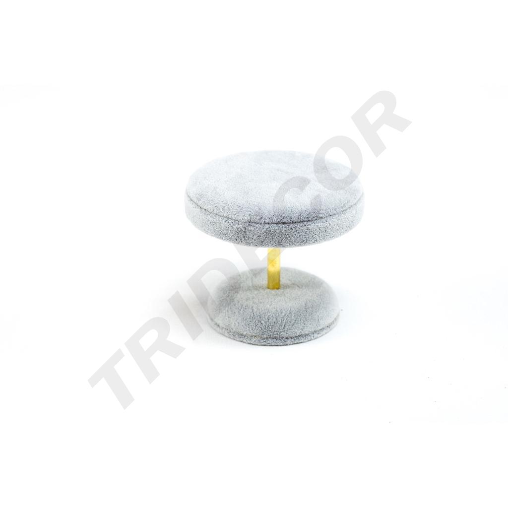 Mesa de Joias de Veludo Cor Cinza 8X8X7cm