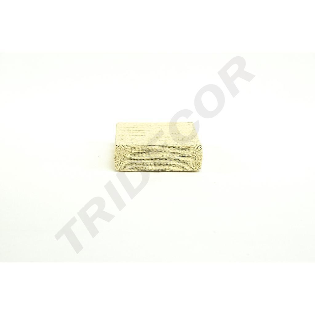 Base quadrada coberta com corda bege