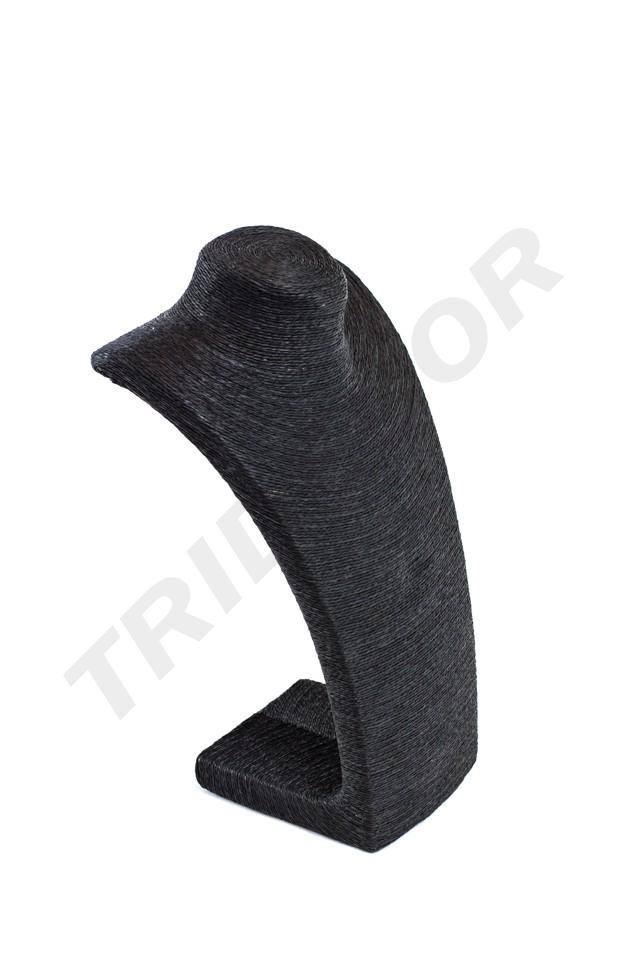 Large Necklace Display Stand Covered in Black Rope