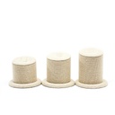 Beige Linen Ring Display Stand 3 Heights