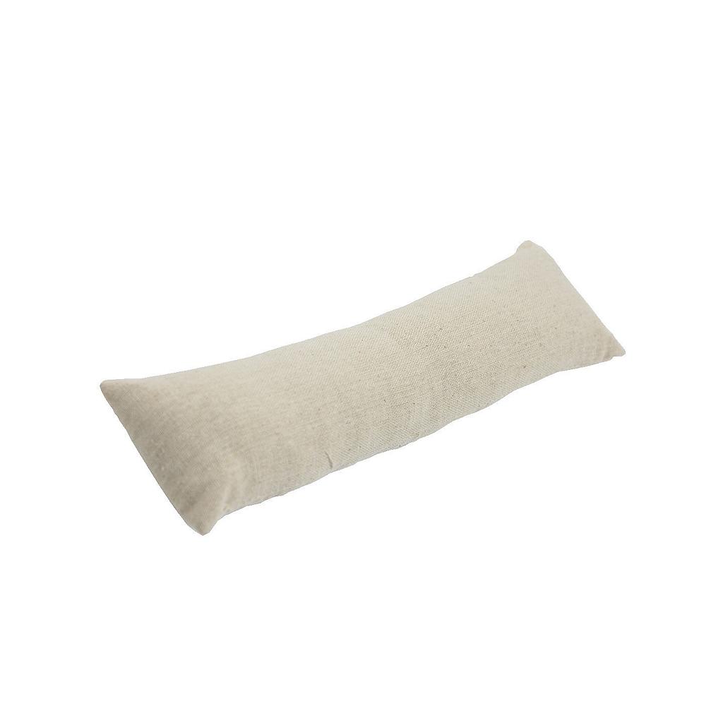 Coussinet pour bracelet en tissu de lin beige 30X7X5 cm