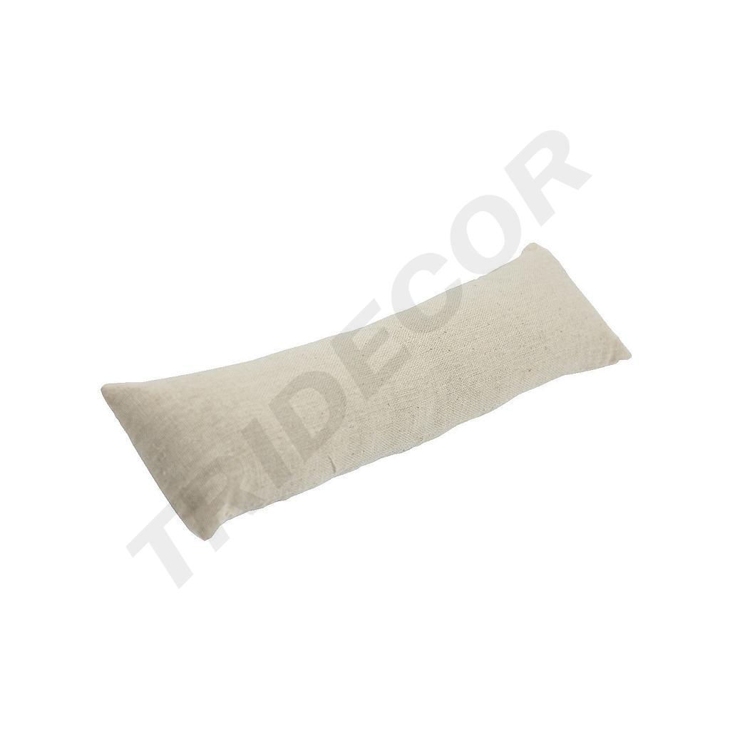 Cuscinetto per braccialetto in tessuto di lino beige 30X7X5 cm