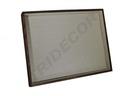 Wooden tray and beige linen fabric 35X24X3 CM