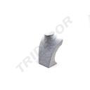 Espositore per collane in velluto grigio 21X8X15cm