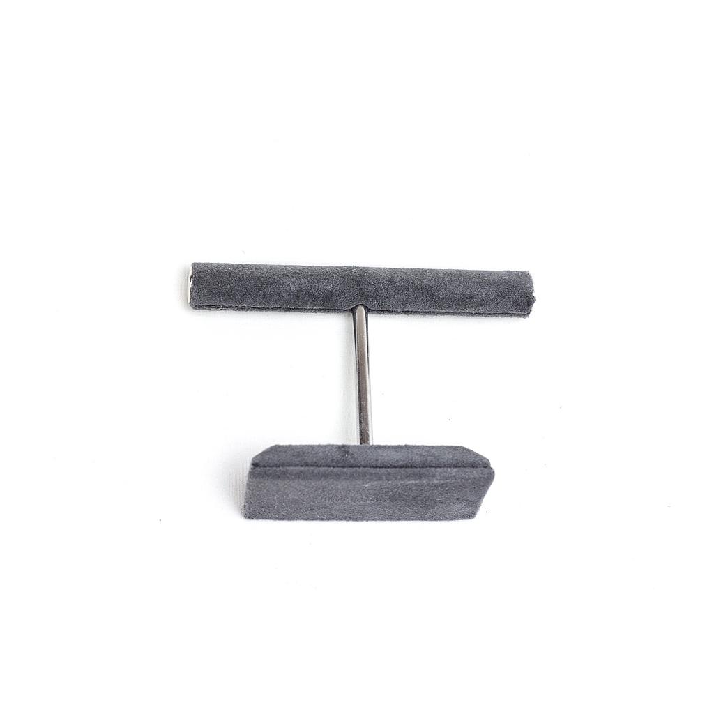 T-Shaped Display Stand for Dark Gray Velvet Rings