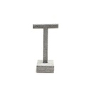 Samt Ohrringe Display 'T' Form Grau 5X5X13cm