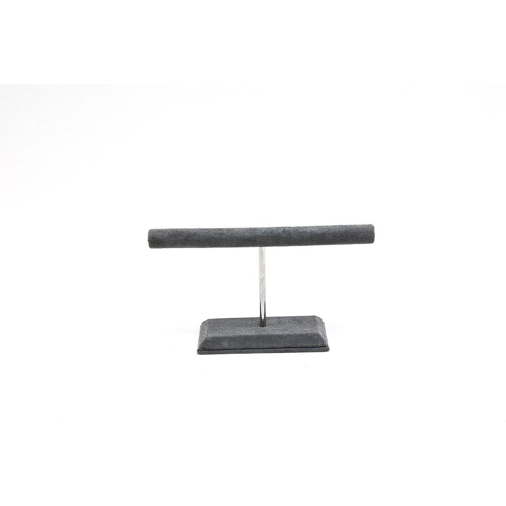 T-Shaped Display Stand for Dark Gray Velvet Rings