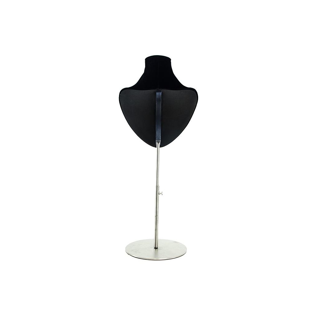 Soporte De Exhibición Ajustable Para Collares De Terciopelo Negro