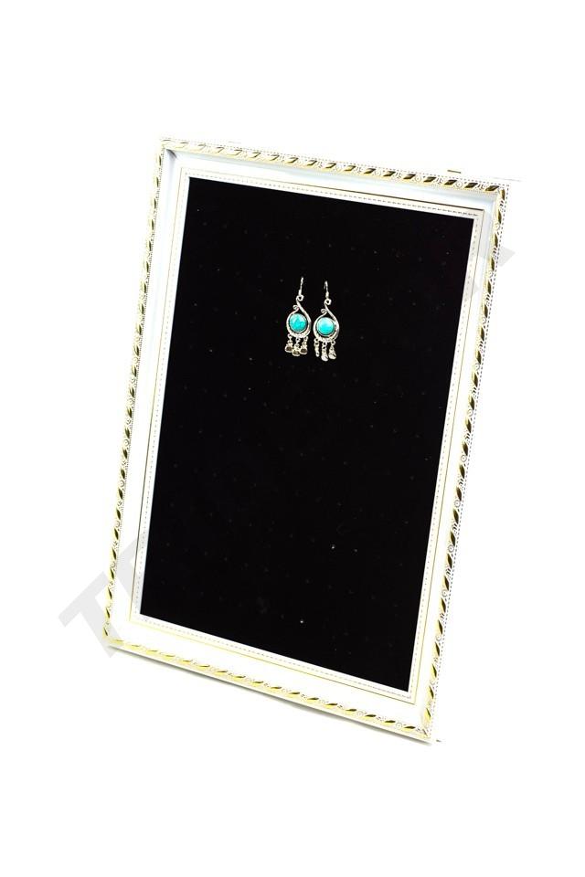 Cadre pour boucles d'oreilles en velours noir 30X40cm