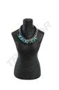 Woman Bust Shape Jewelry Display Covered with Black Rope