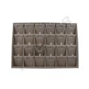 Display tray for earrings and pendants in beige linen, 35X24X3 CM