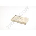 Vassoio per gioielli in lino beige 20X12X2.5 CM
