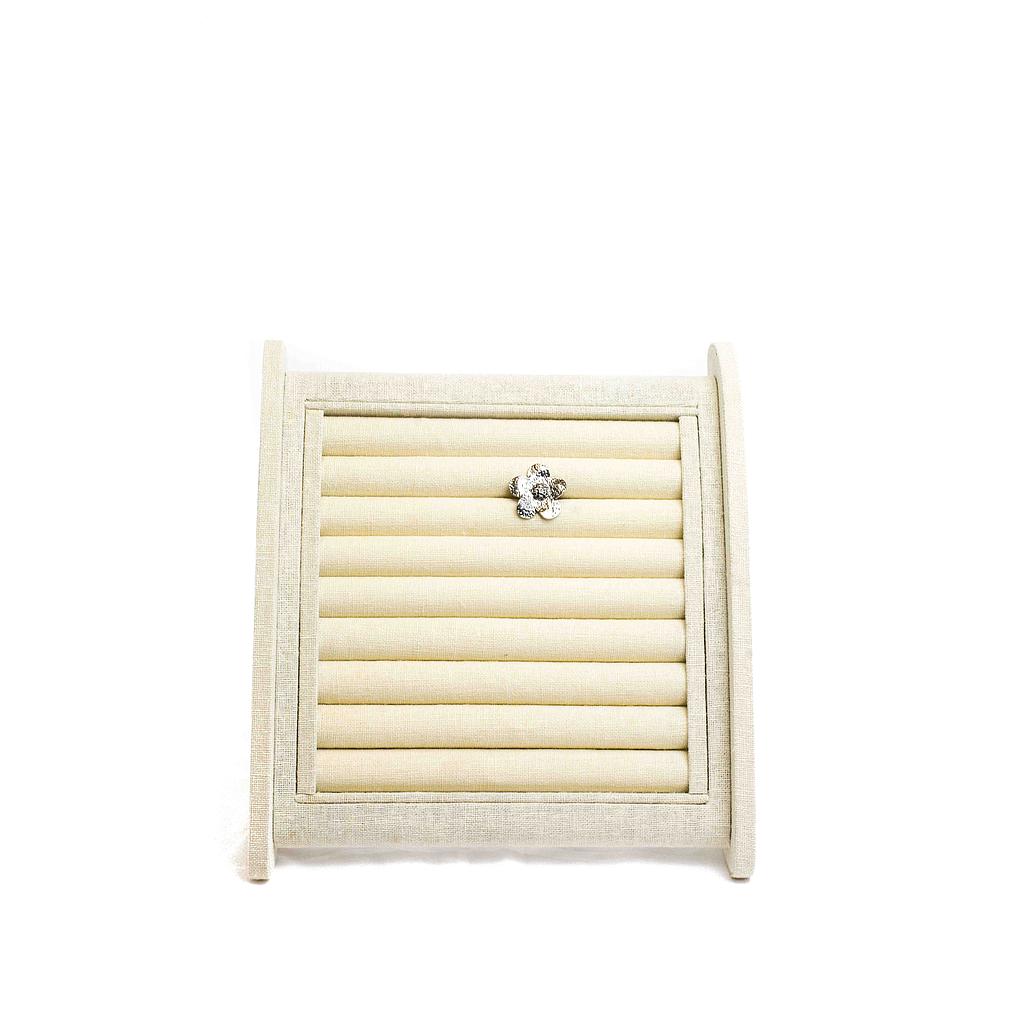 Beige Leinen Ringdisplay 25X24.5X15cm