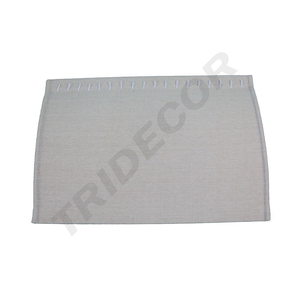 Présentoir à bijoux surélevé en tissu de lin beige