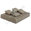 Braunes Leinen Schmuck Display Tablett