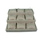 Expositor De Joyería Acolchado en Escalera, Tela de Yute