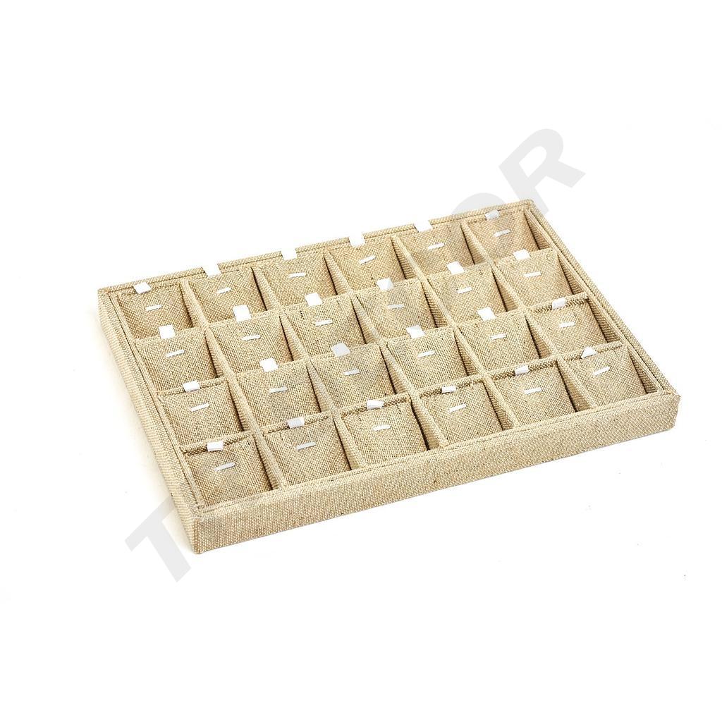 Leinenschmuck-Set Display Tablett 35x24x3 cm