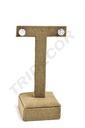T 形厚亚麻耳环展示 Expositor de Pendientes Forma de T Lino Grueso