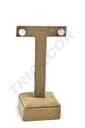 Thick Linen 'T' Shaped Earring Display Stand