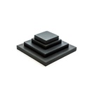 Black leatherette square jewelry display set 4 pieces