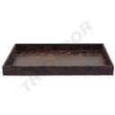 Brown leatherette jewelry tray