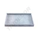 Graues Samtschmuck-Displaytablett 35x24x3 cm