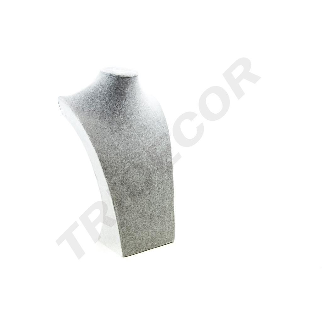 Expositor De Collar De Terciopelo Gris 39X23.5X12Cm