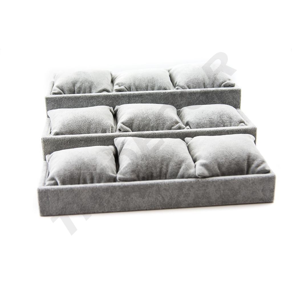 三层枕头 冰灰 Expositor Almohadillado 3 Alturas 27.5X24.2X9cm 