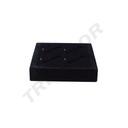 Schwarze Samtschmuck-Anzeigetablett 3X18.5X15.5CM