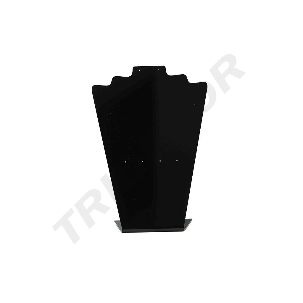 Schwarzer Methacrylat Halsketten und Ohrringe Displayständer