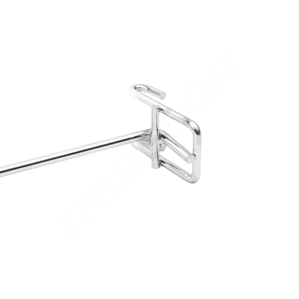 Ganchos universais de cromo para malha 30cm, 200 unidades/caixa