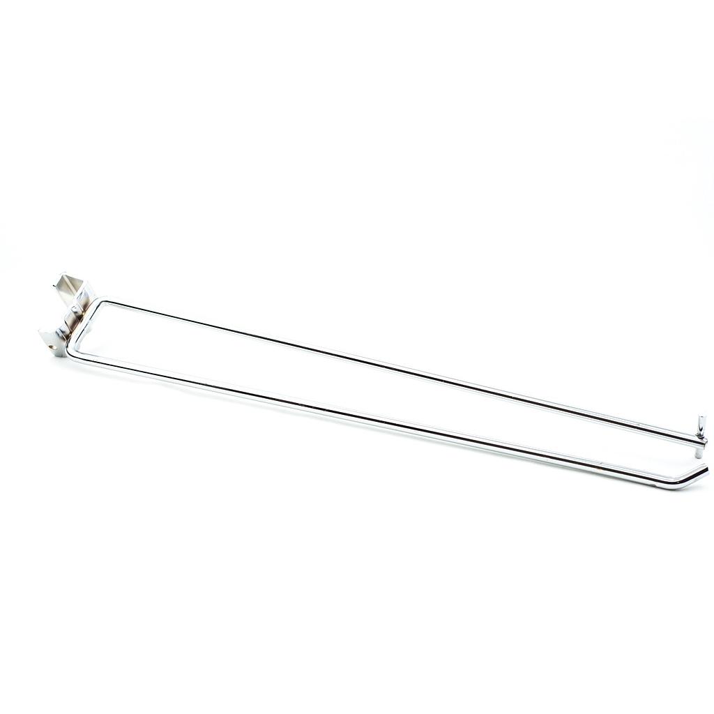 Hook with price holder for rectangular tube 40 cm 8 mm