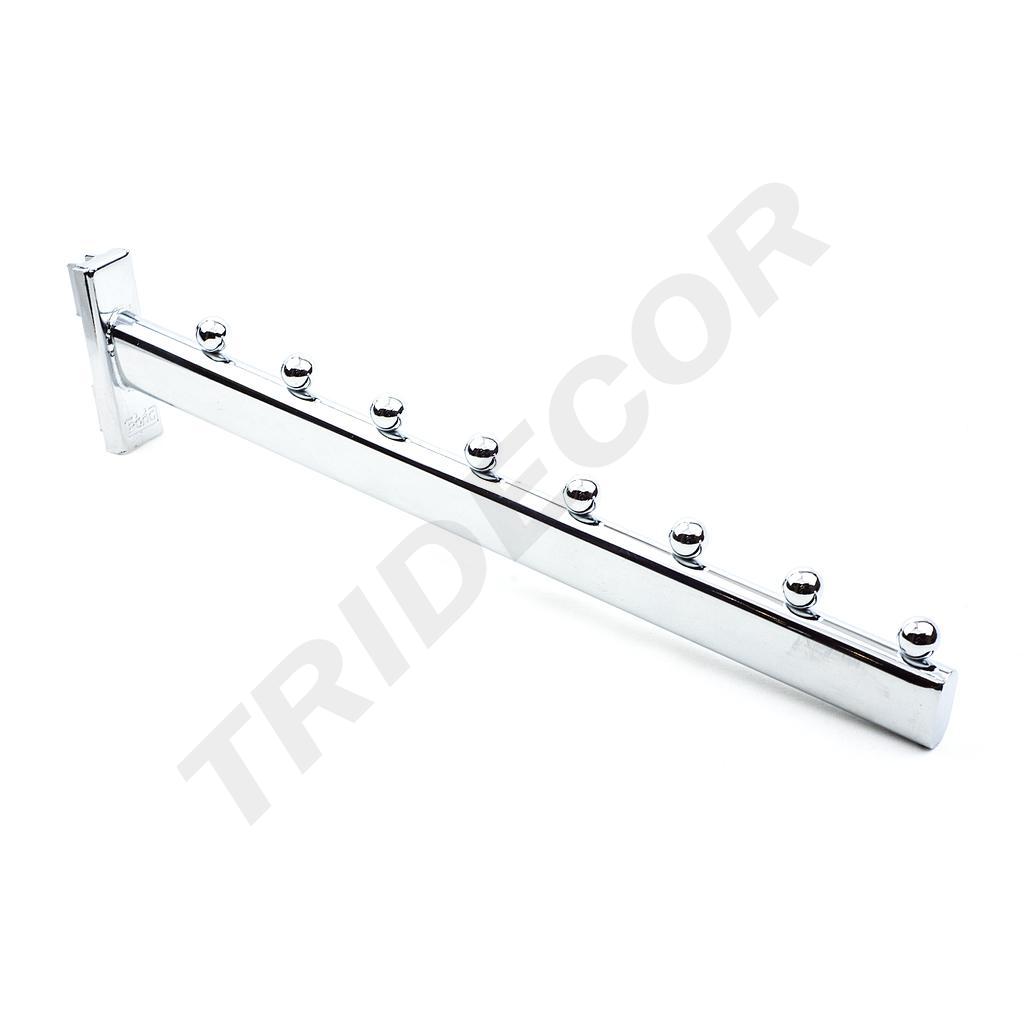 Cabide de cromo com 8 bolas para sistema de fecho-éclair de 35cm