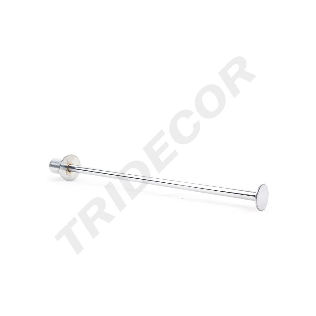 Umărăș de haine cromat cu oprire pentru placă/lemn, 8 mm