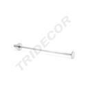 Chrome screwed hanger with stop for board/wood, 8 mm