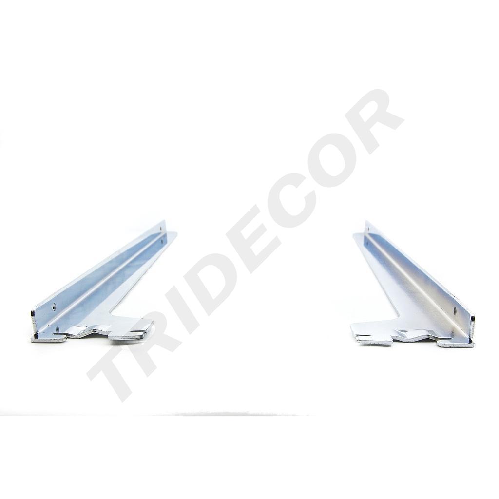 Suport simplu pentru etajeră din crom pentru sistem cu fermoar, 40cm