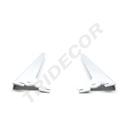 单边脚三角电镀玻璃托Soporte Simple para Cremallera Cristal Cromado 25cm 50/caja