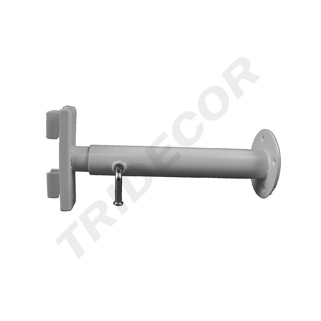 Brazo Extensible de Pared Blanco con Anclaje a Cremallera