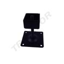 Base ajustable para Tubo Cuadrado Negro 38X38mm