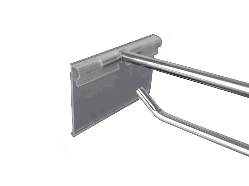 Doppio gancio con portaprezzo per barre/magliature 30 cm 6 mm