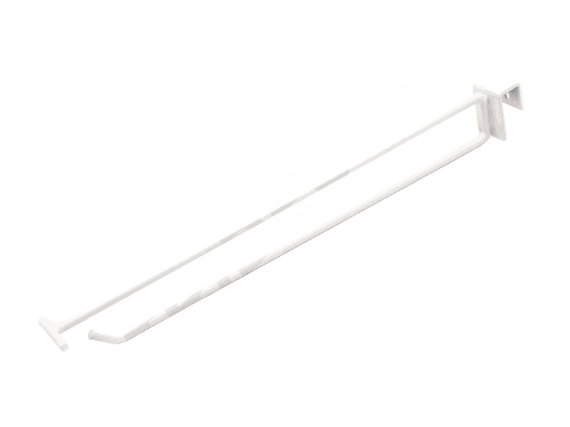 Gancho De Alambre Blanco Para Tubo Cuadrado 35Cm 7Mm