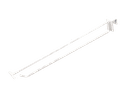 卡扁管双线白色带标牌7mm 35cm Doble Gancho Con Portaprecio Blanco para Tubo