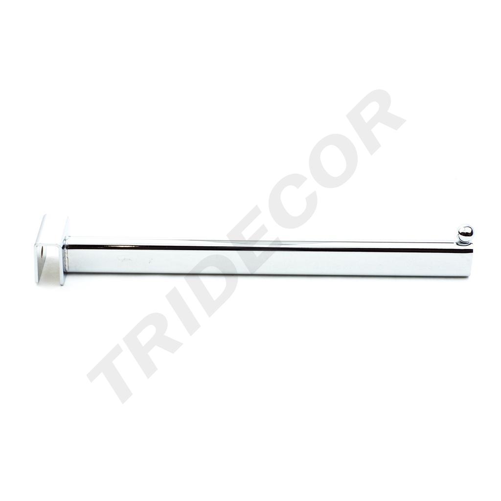 电镀椭圆管一珠卡扁管 Percha de cromo con bola para el tubo rectangular de 30cm 50/caja