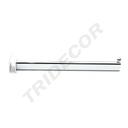 Gruccia in cromo con pallina per tubo rettangolare da 30cm