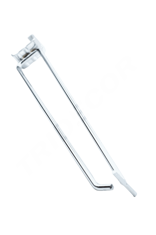 Gancho Con Soporte De Precio Para Tubo Rectangular 35 Cm 7 Mm