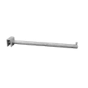 白色椭圆一钉卡扁管钩 Gancho Blanco Con Un Clavo para El Tubo Rectángulo 16mm 30cm