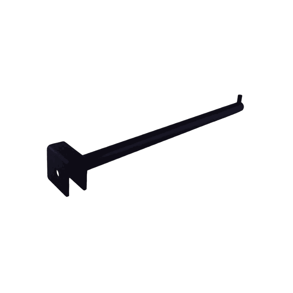 Percha Para Barra Rectangular 30 Cm Negro 1 Clavo